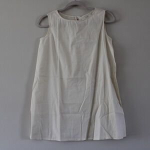 NWT Bonpoint Girls Vanilla Sleeveless Tank Dress Cotton 12